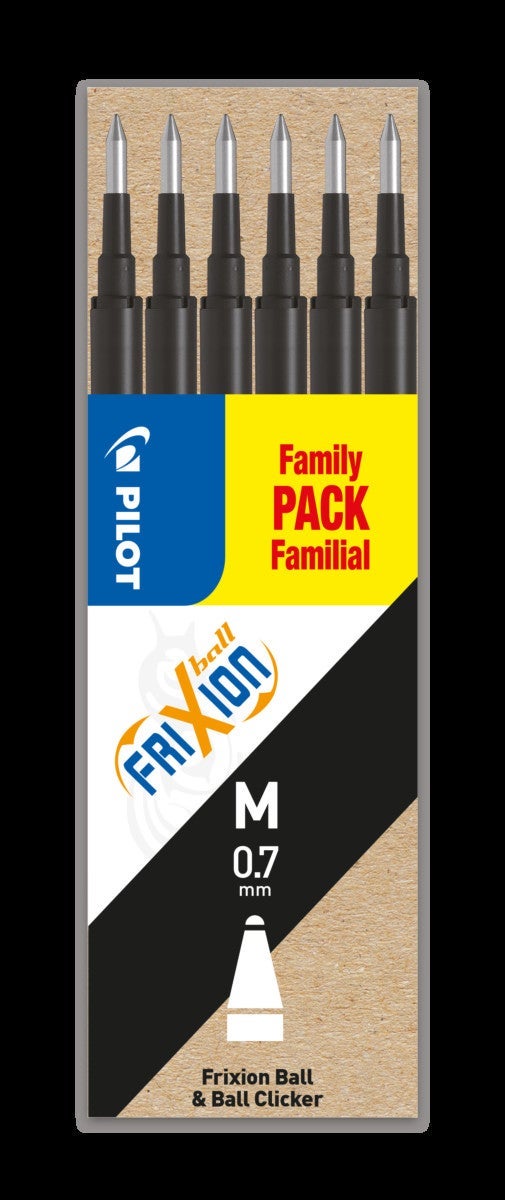 Refill Pilot Frixion 0,7 sort (6)