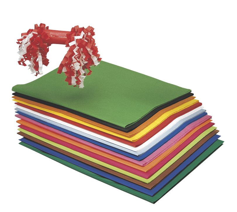 Silkepapir 50x75cm rød 25 ark