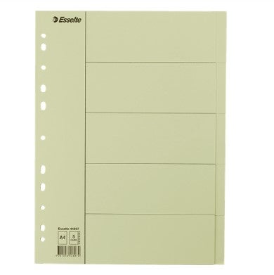 Skilleblad Esselte A4 5-delt manilla