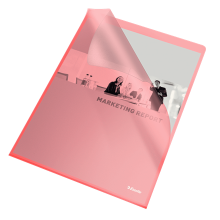 Plastomslag Esselte A4 105my Rød (10)