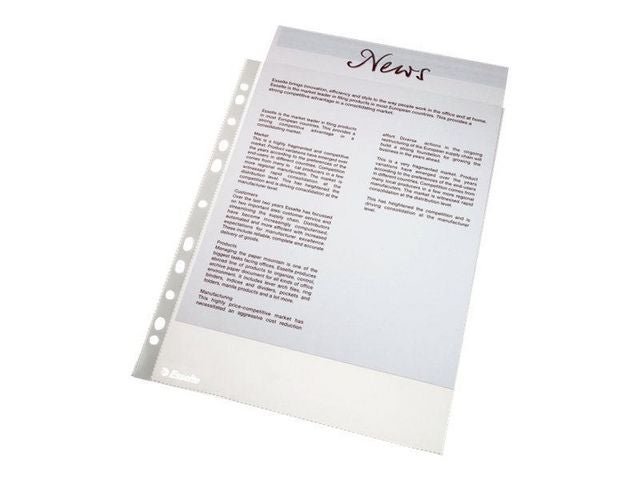 Plastlomme Esselte toppåpn A4 38my (100)