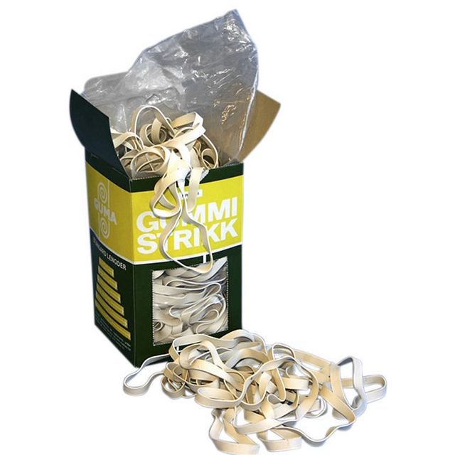 Gummistrikk Guma nr 20/8 500g hvit (240)