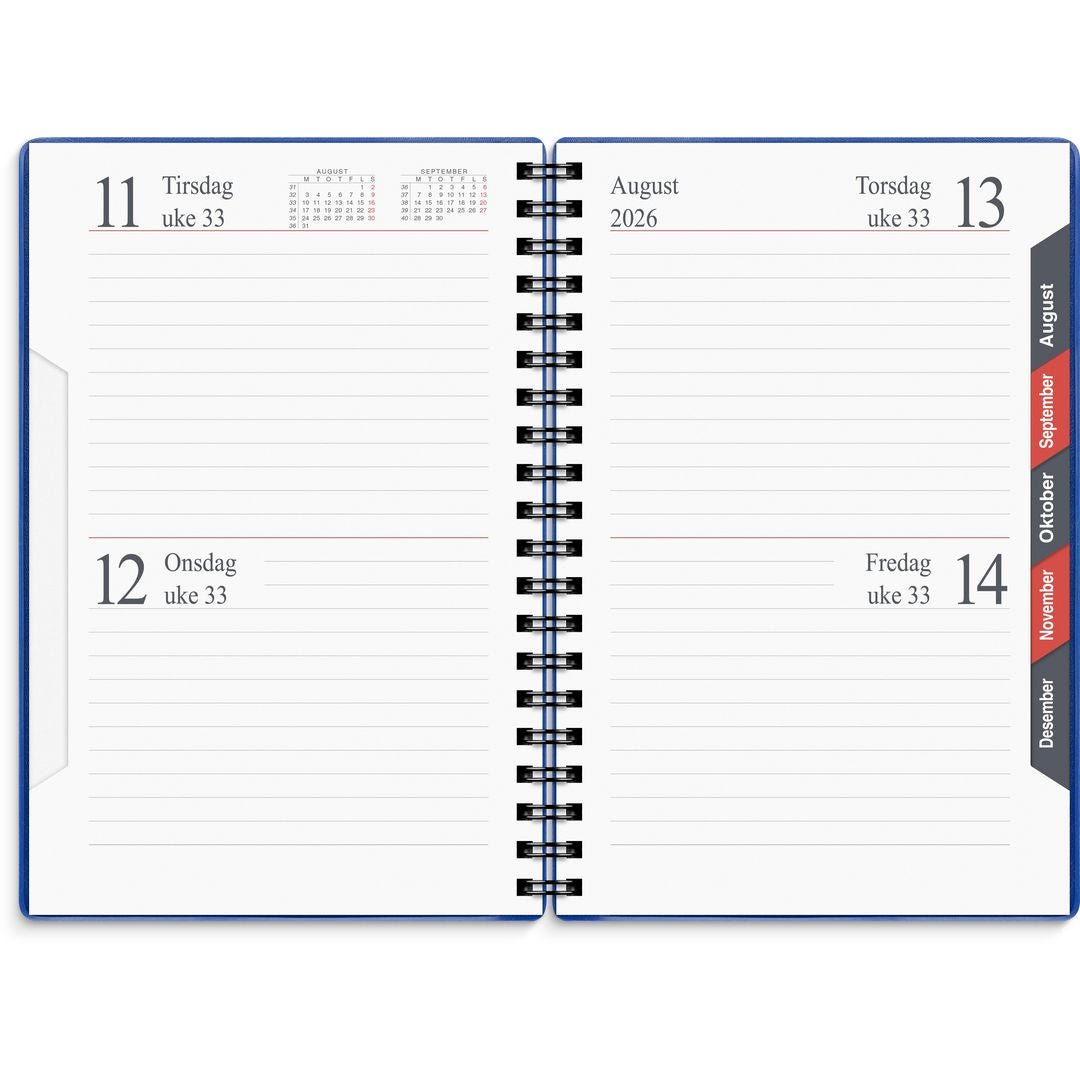 Dagbok Grieg Tempra 2026 blå