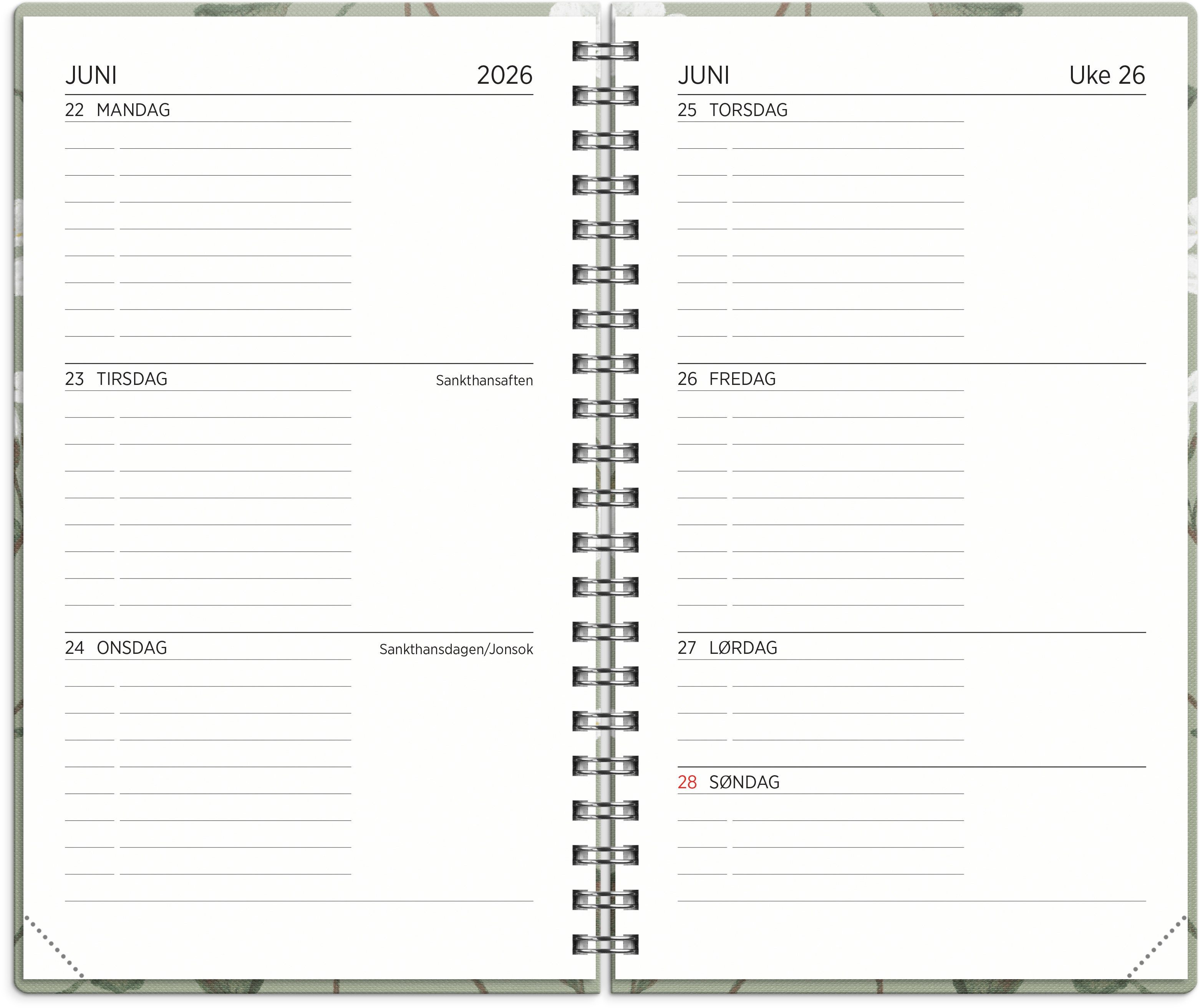 Studentkalender Grieg XL 26/27 blomst