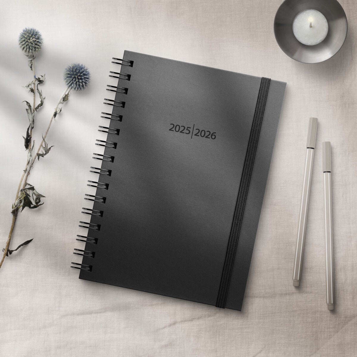 Studentkalender Grieg A5 spir 25/26 sort