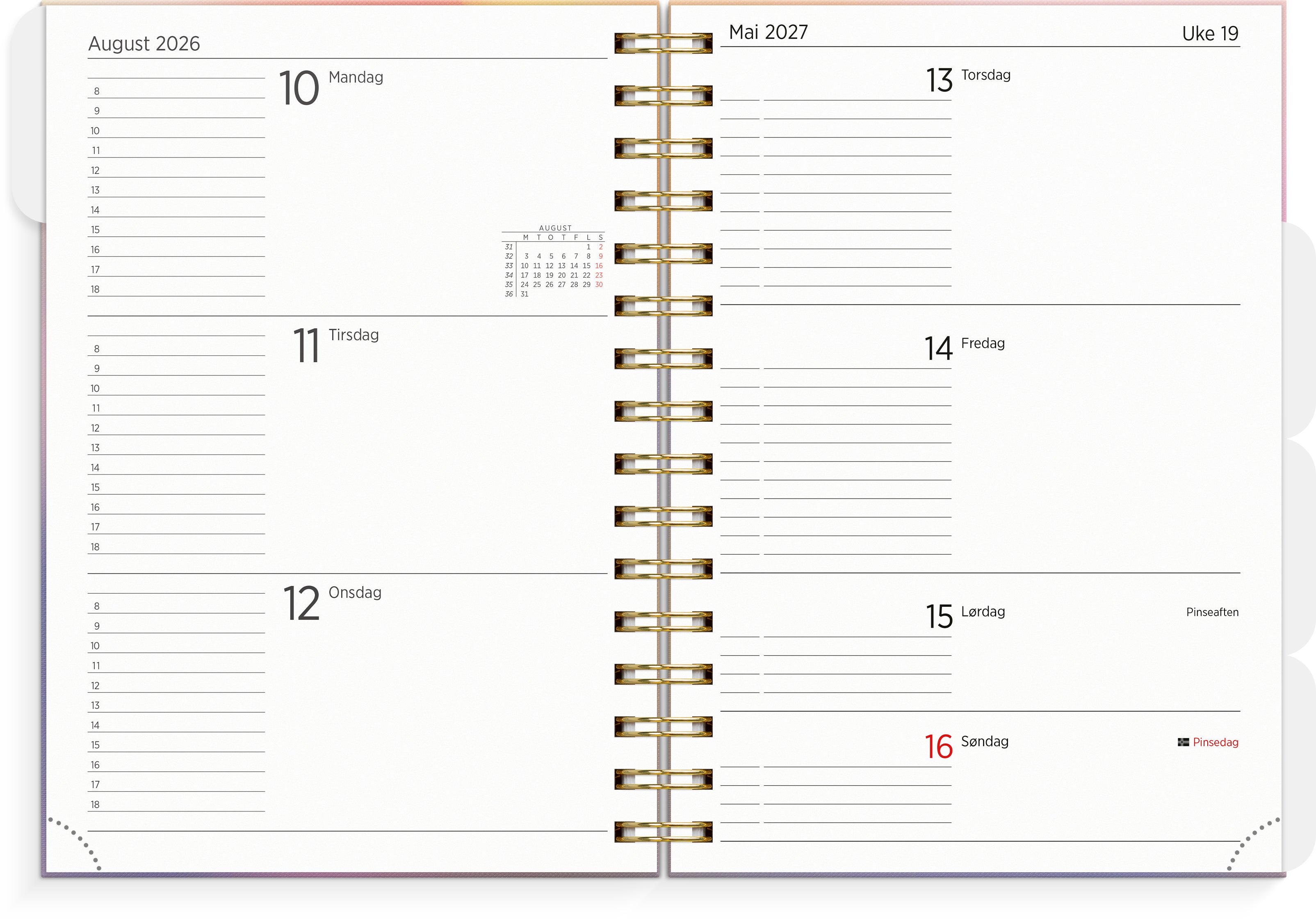 Organizer og Notes Grieg A5 26/27 Smooth