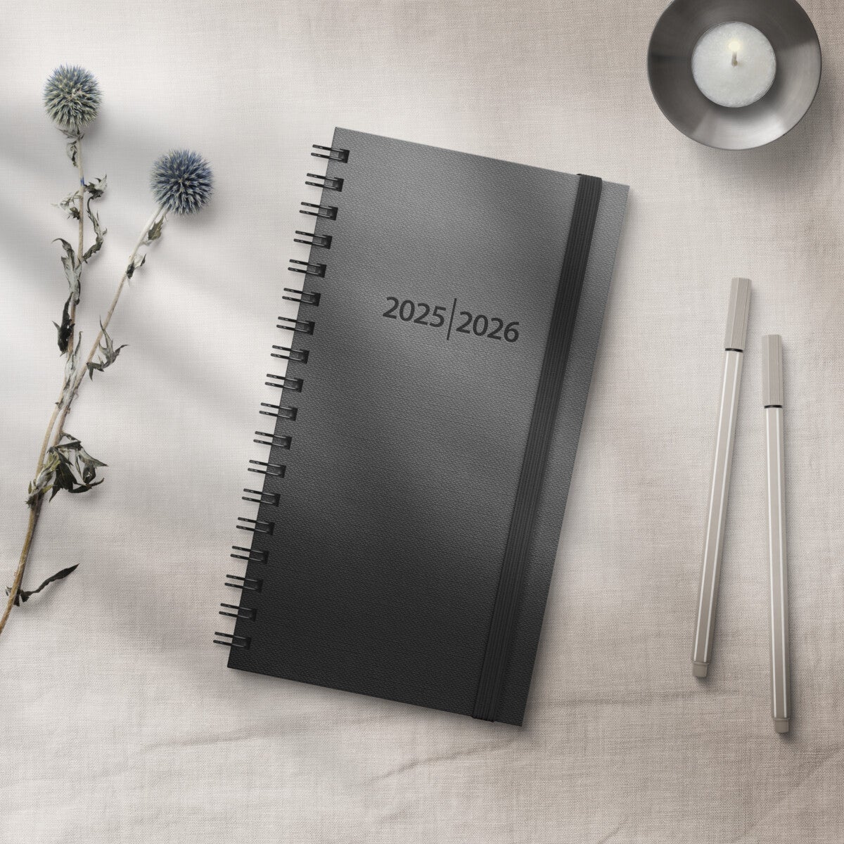 Kalender Grieg Slim spiral 25/26 sort