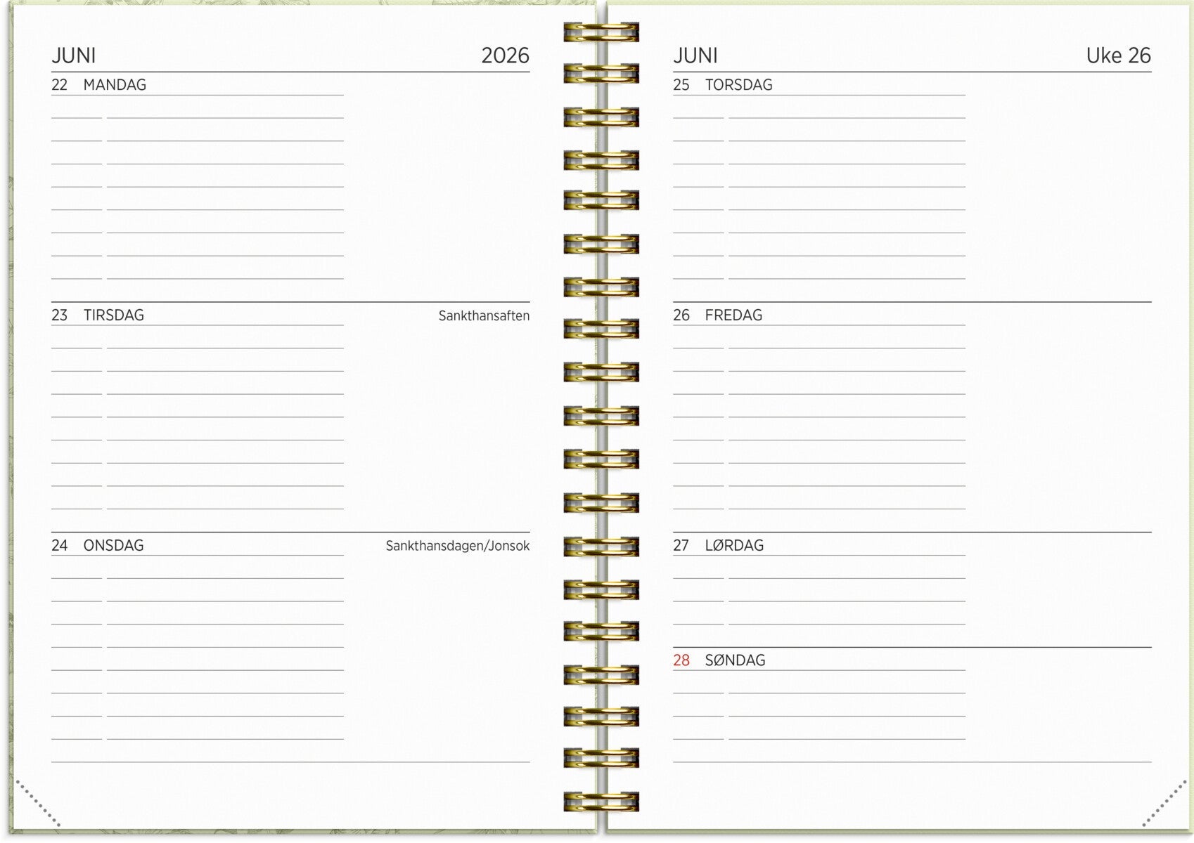 Kalender Grieg A6 25/26 blomst