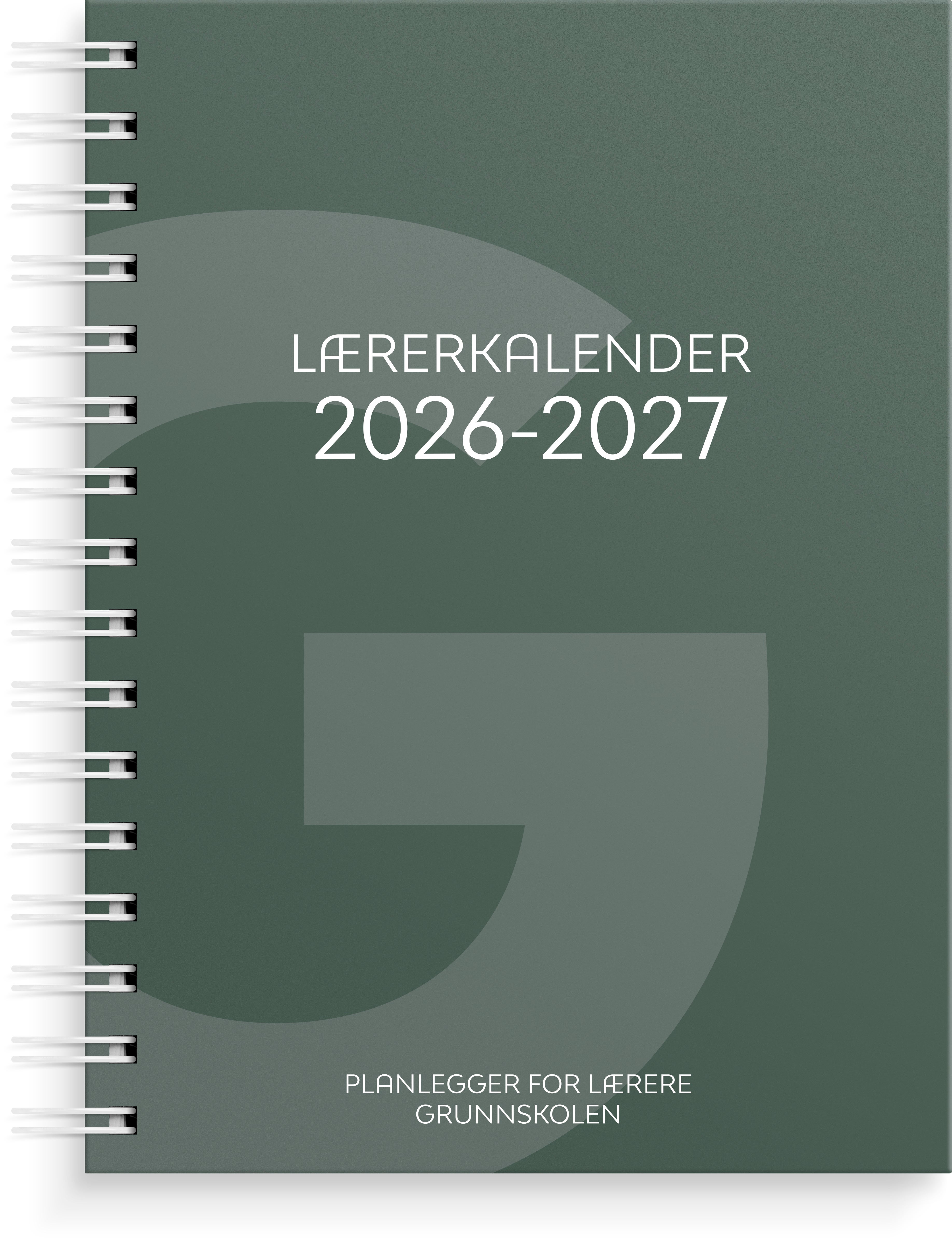 Lærerkalender A5 gr skole 26/27 grønn