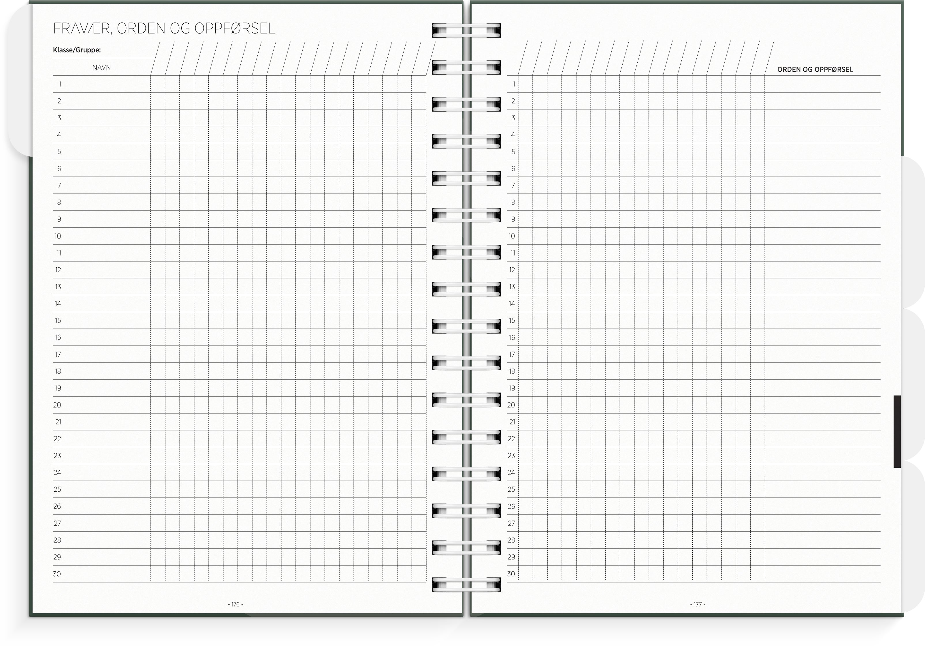 Lærerkalender A5 gr skole 26/27 grønn