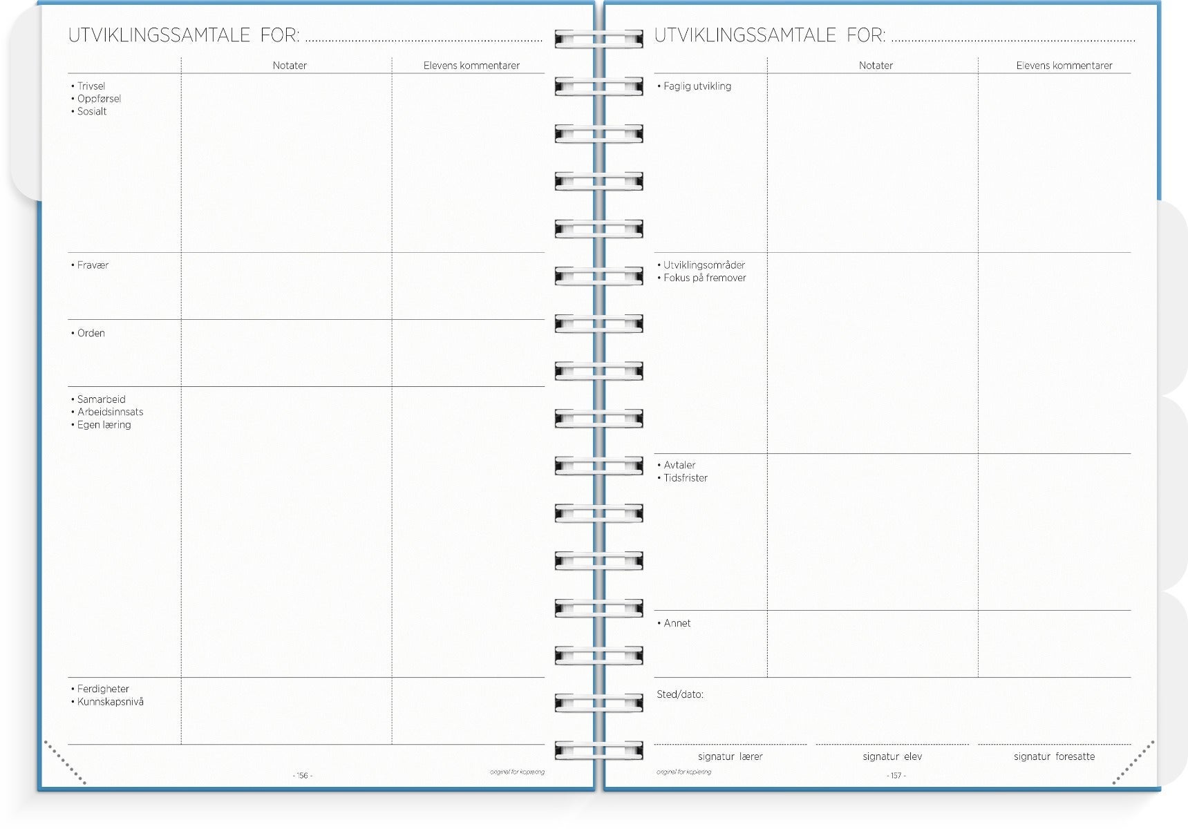 Lærerkalender A5 vg skole 25/26 blå