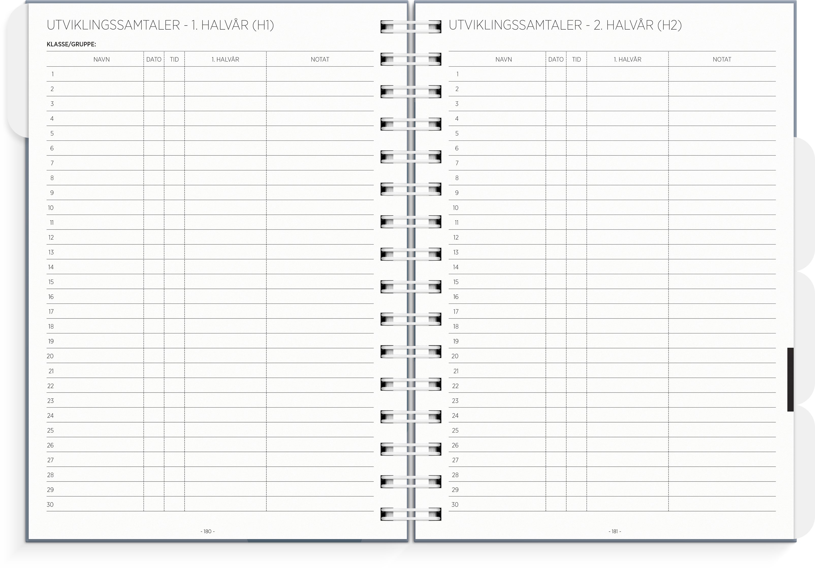 Lærerkalender A5 vg skole 26/27 blå