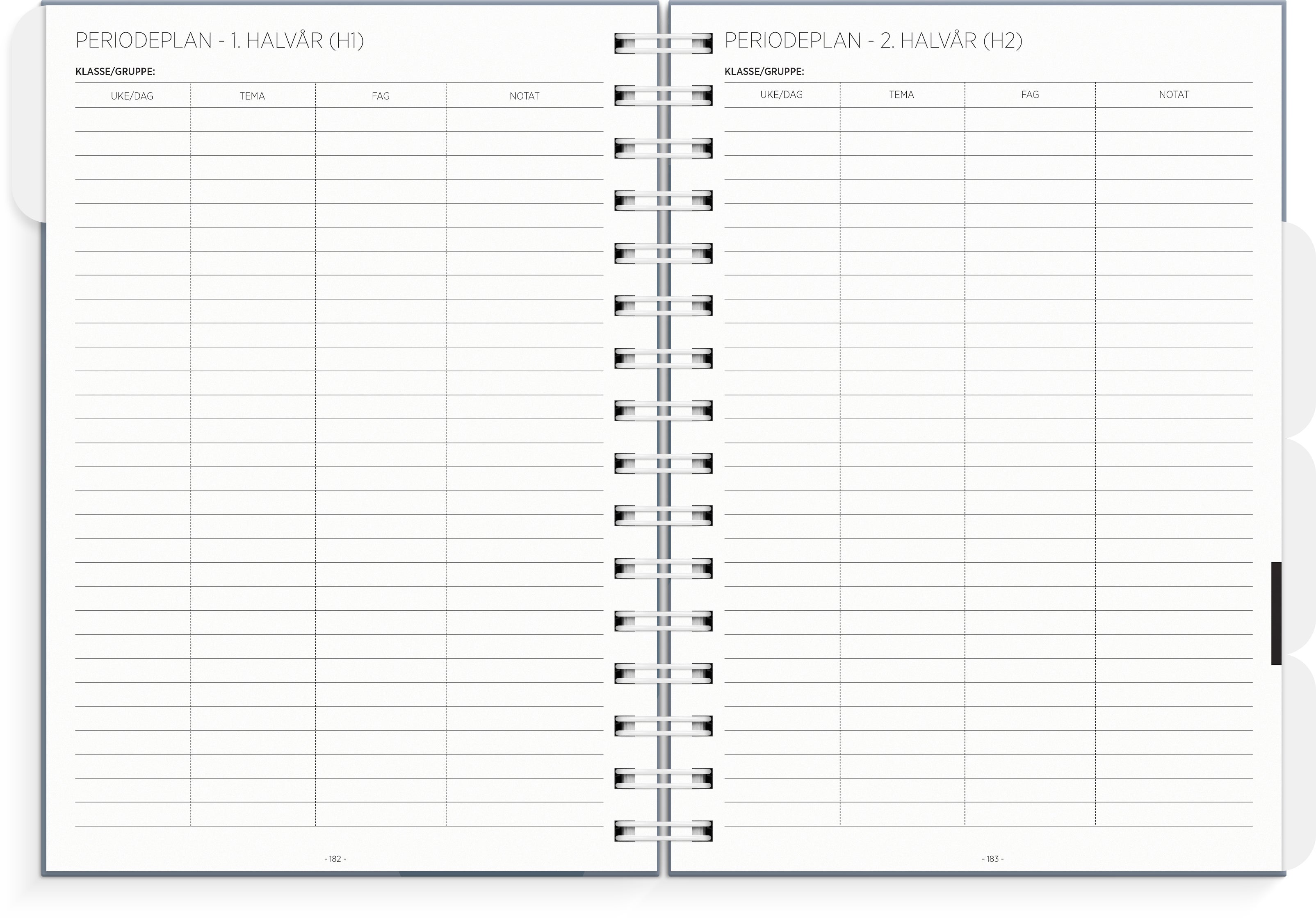Lærerkalender A5 vg skole 26/27 blå
