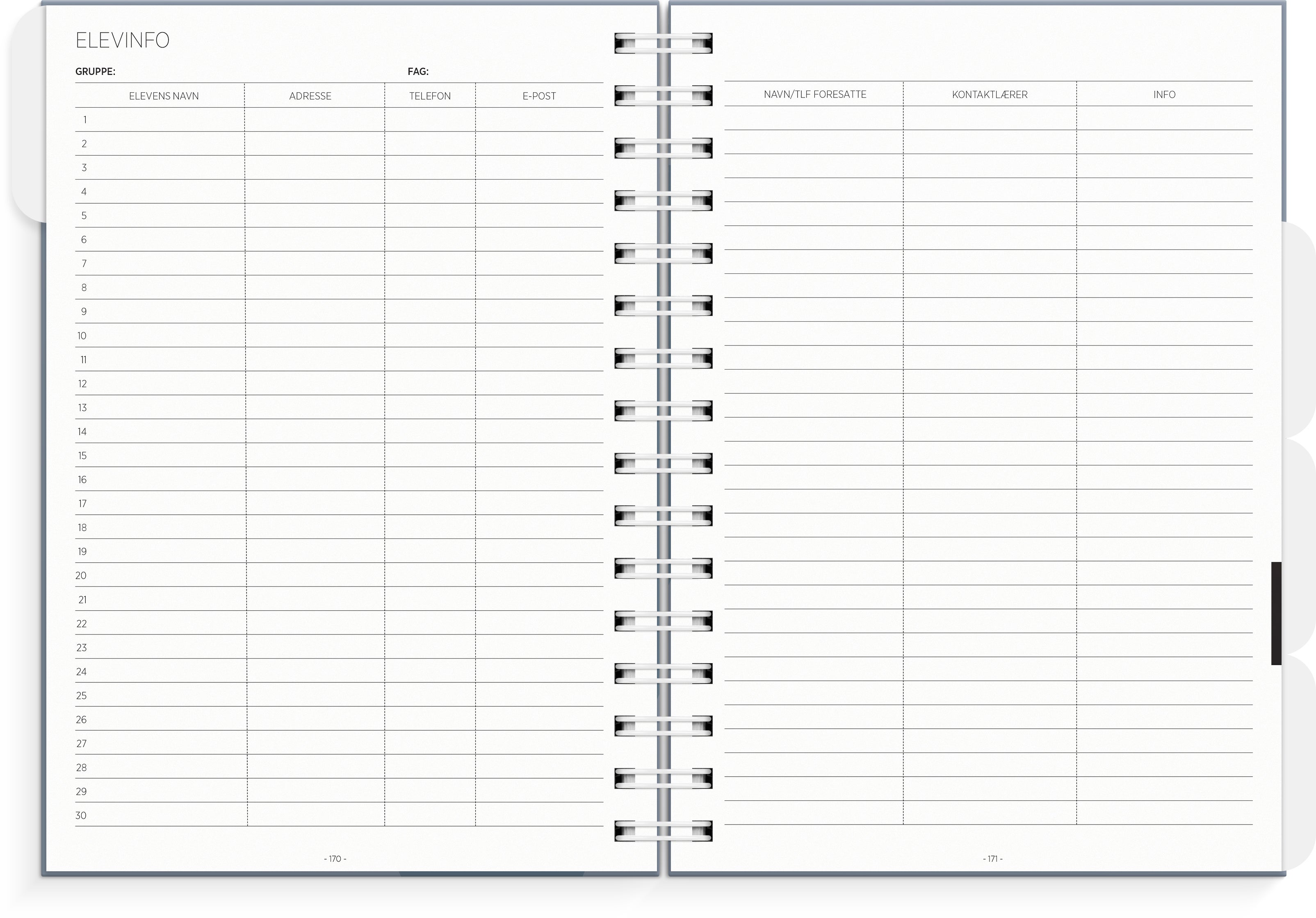 Lærerkalender A5 vg skole 26/27 blå