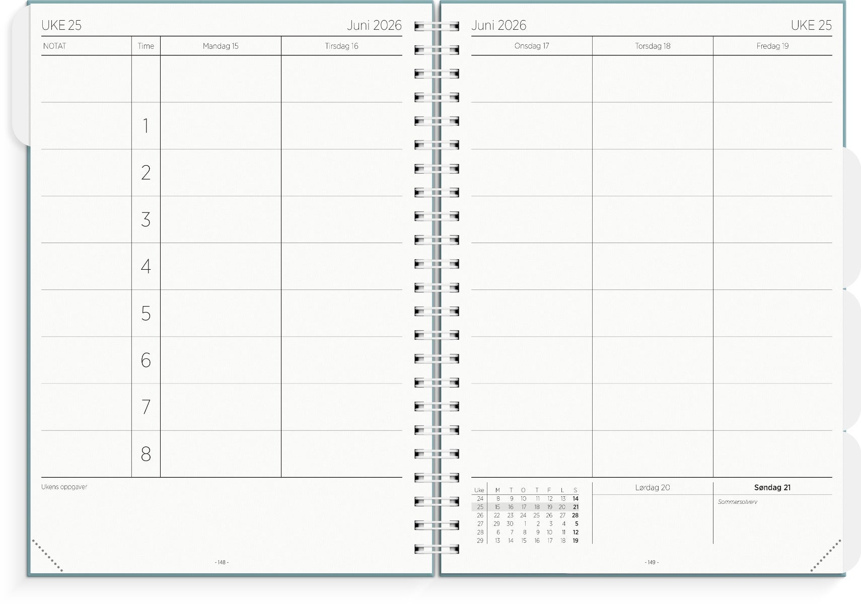 Lærerkalender A4 gr skole25/26 grønn