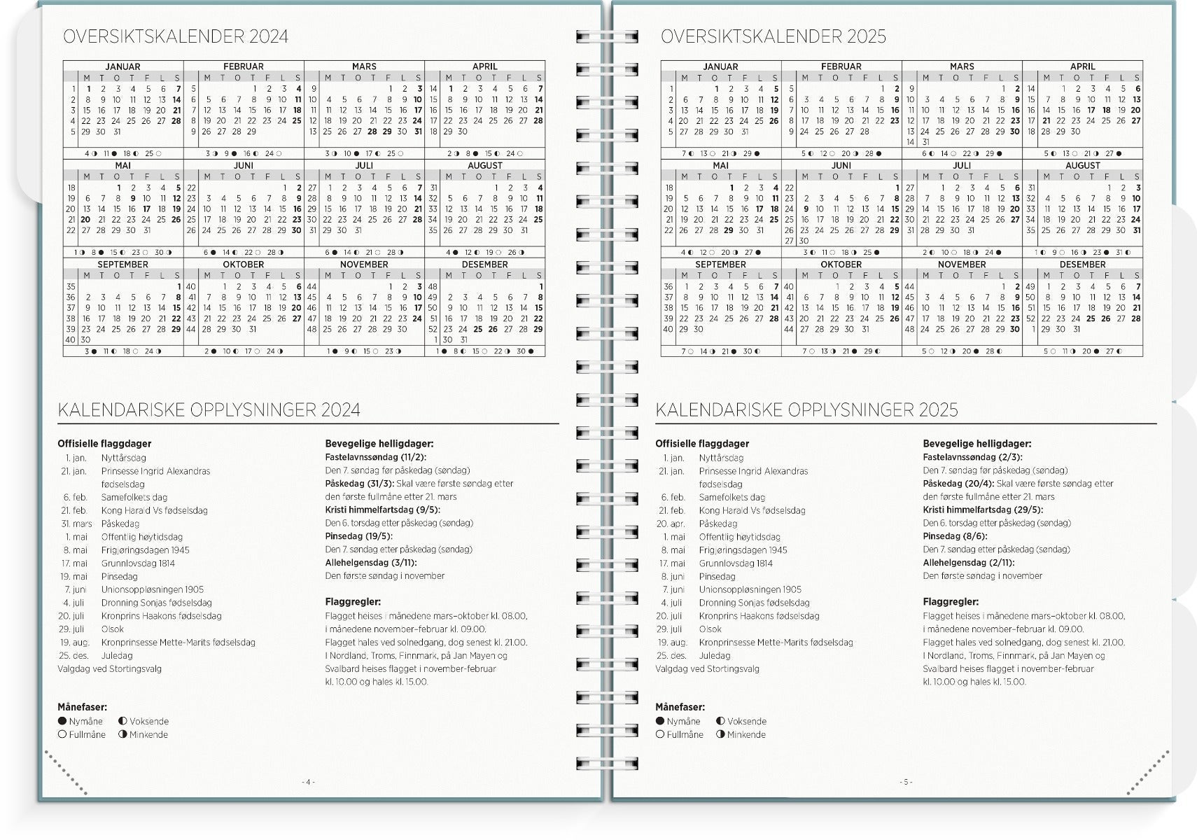 Lærerkalender A4 gr skole25/26 grønn