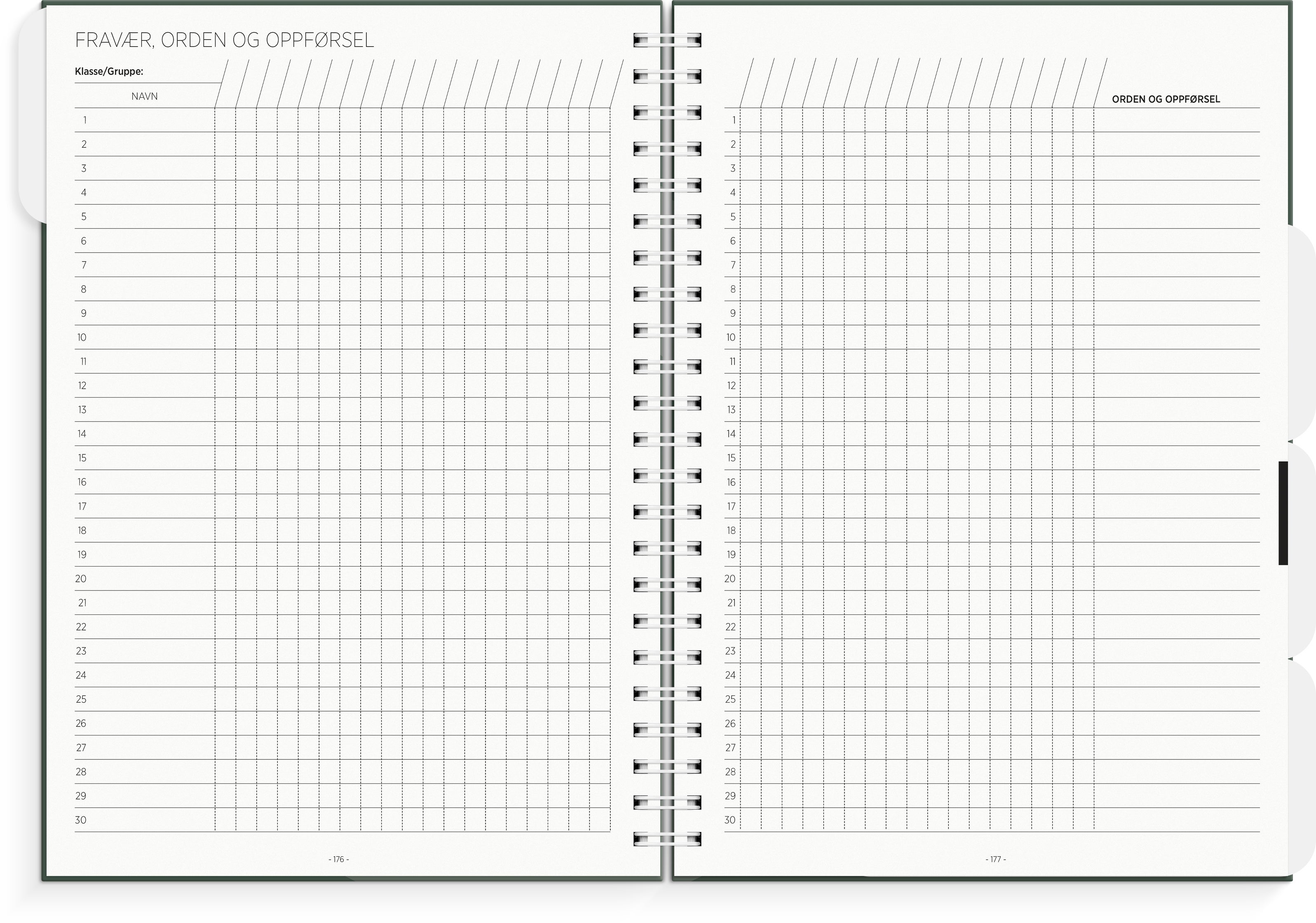 Lærerkalender A4 gr skole26/27 grønn