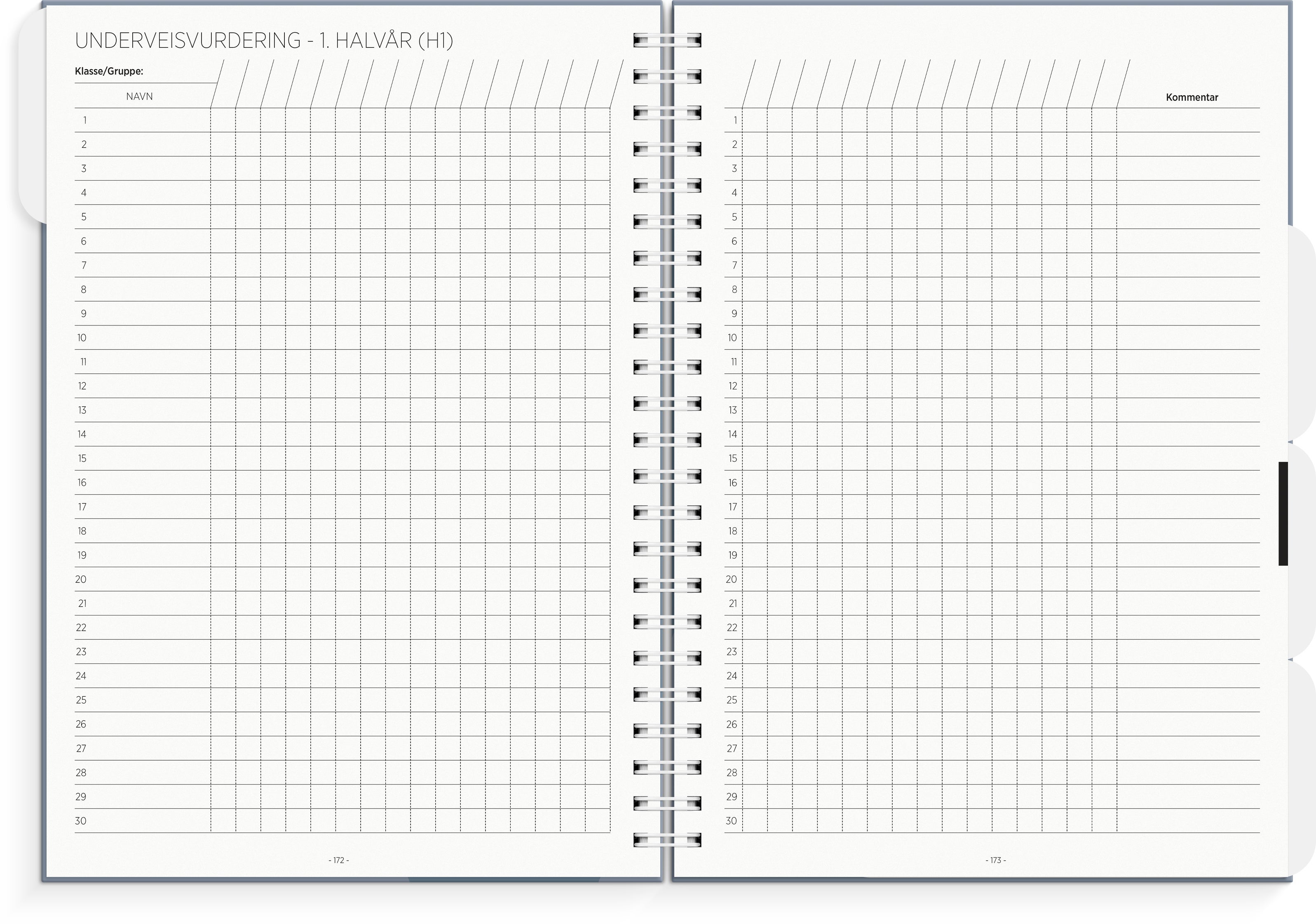 Lærerkalender A4 vg skole 26/27 blå