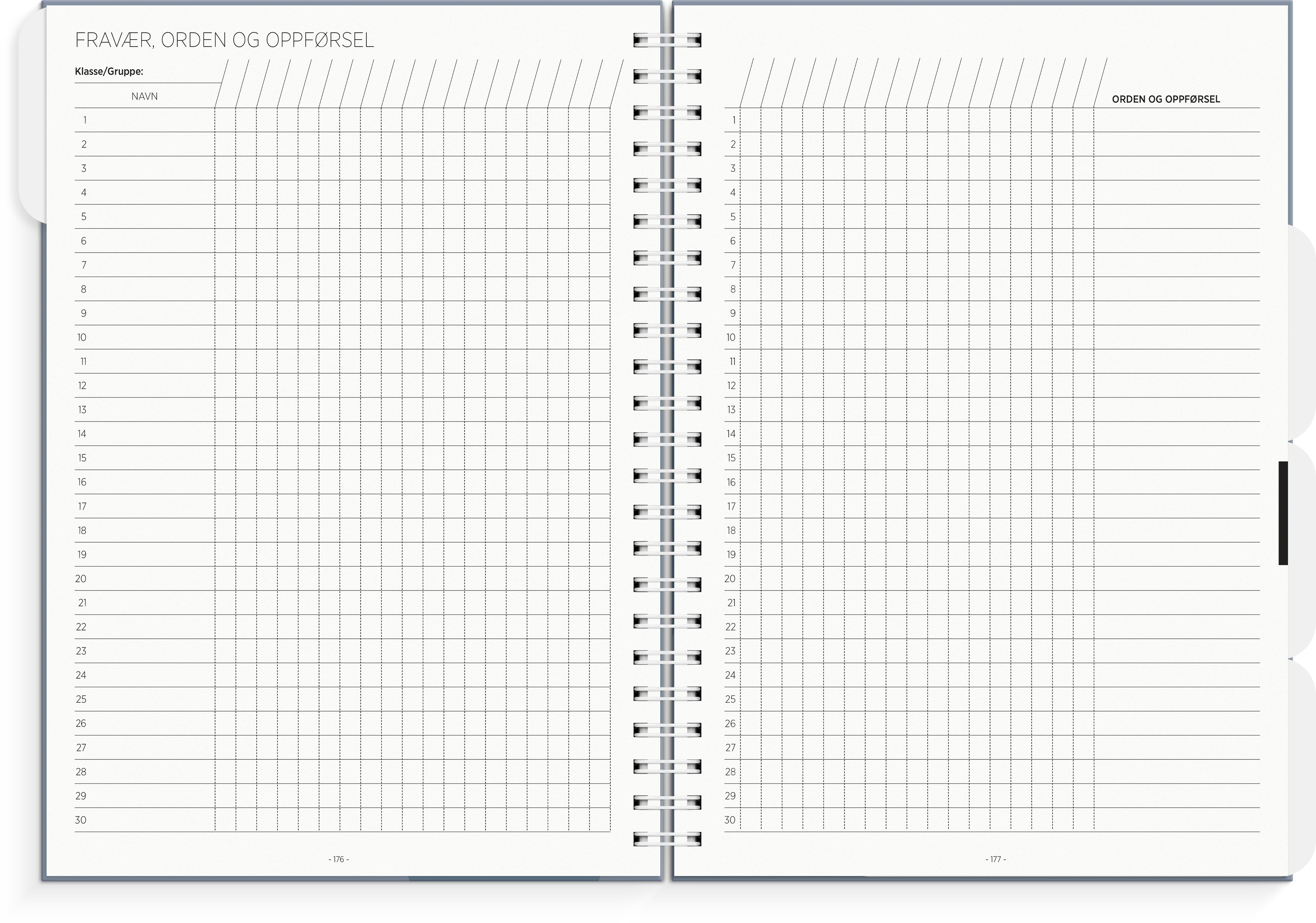 Lærerkalender A4 vg skole 26/27 blå