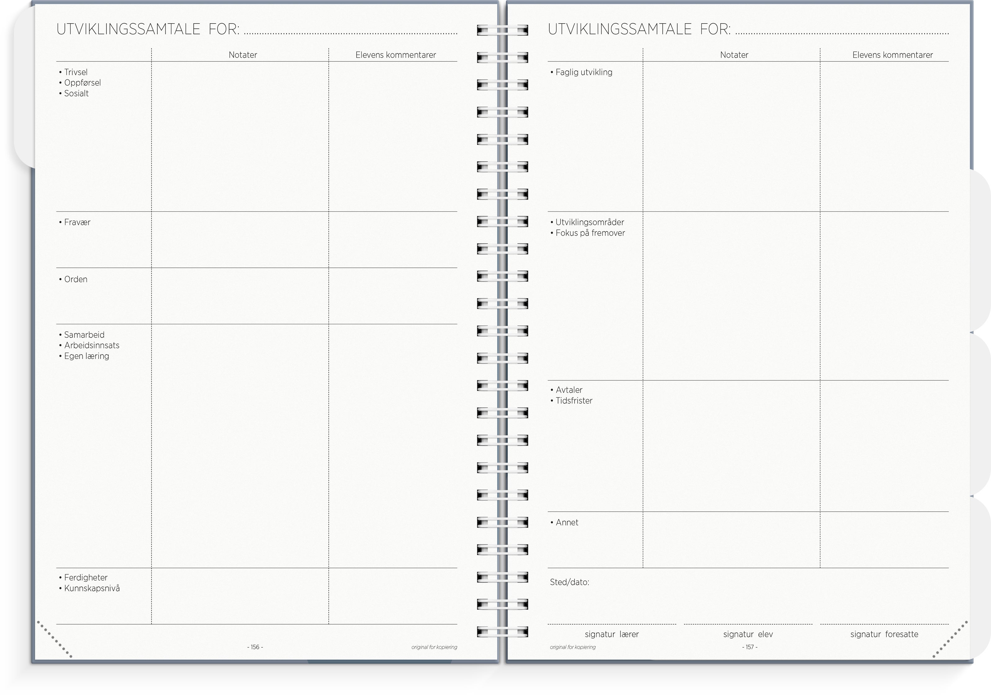 Lærerkalender A4 vg skole 26/27 blå