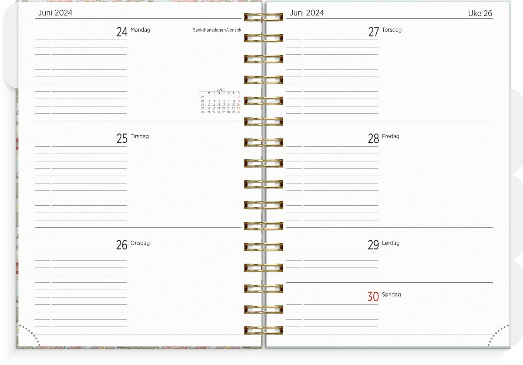 Kalender 24/25 Organizer & Notes blomst