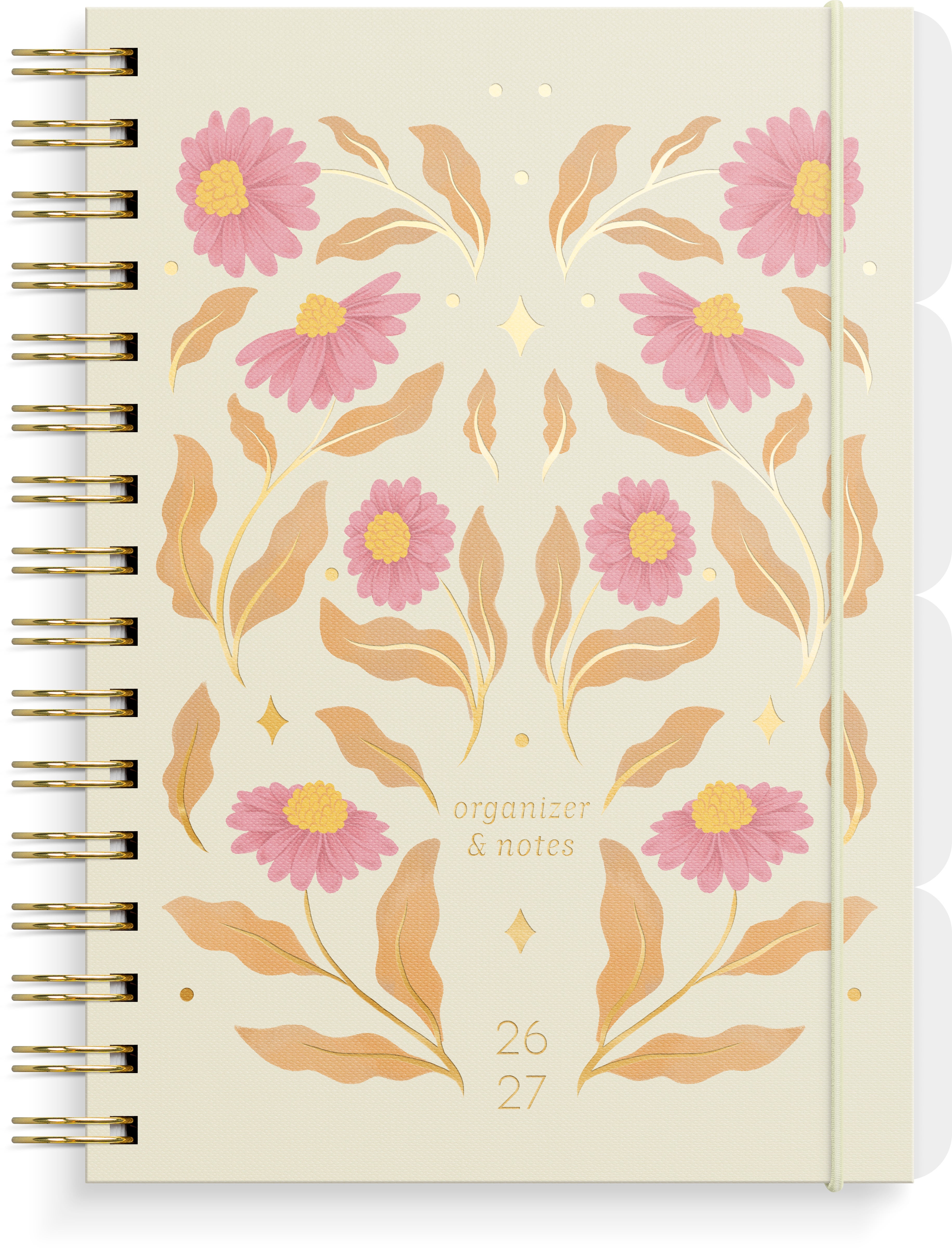 Organizer og Notes Grieg A5 26/27 Daisy