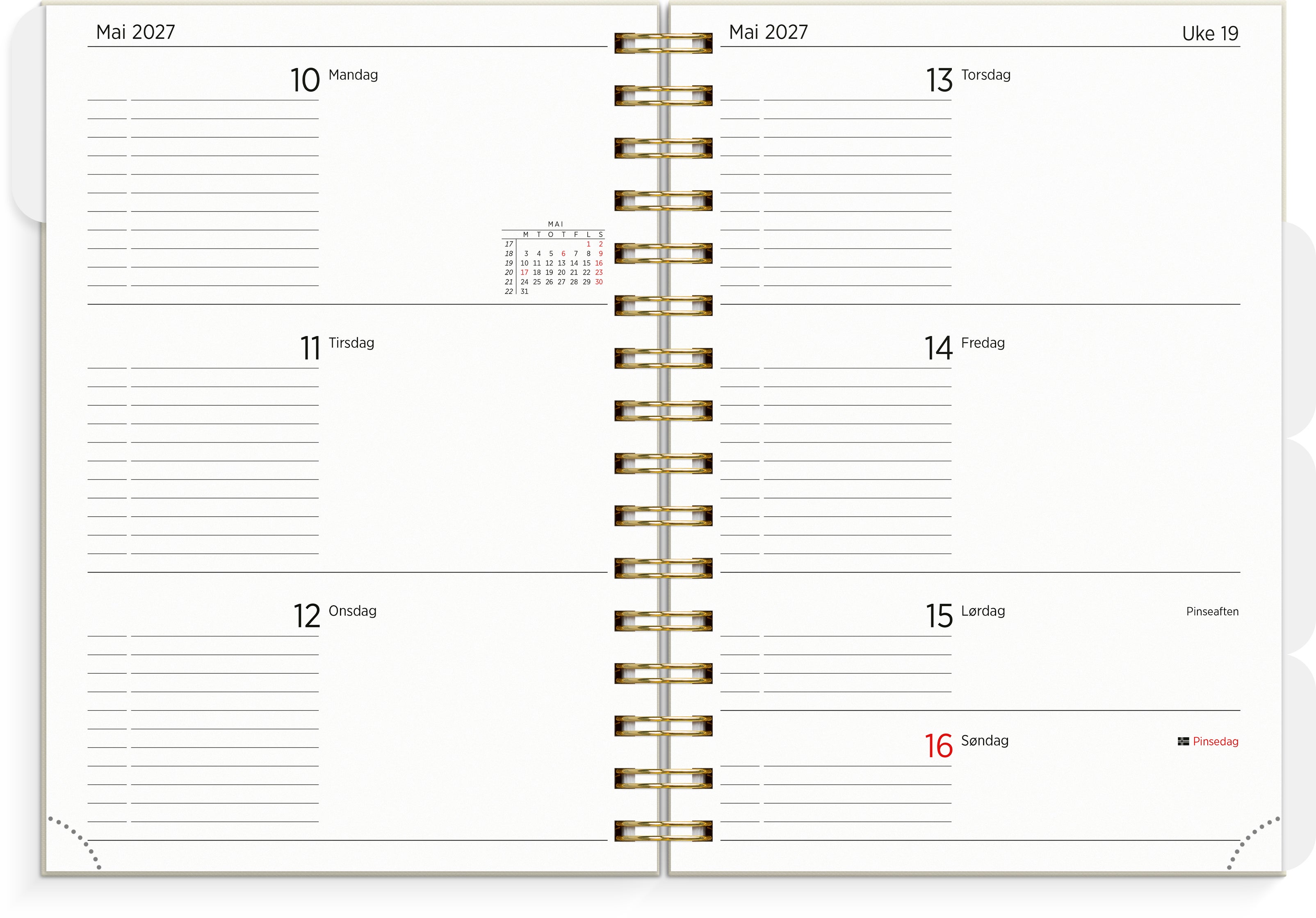 Organizer og Notes Grieg A5 26/27 Daisy