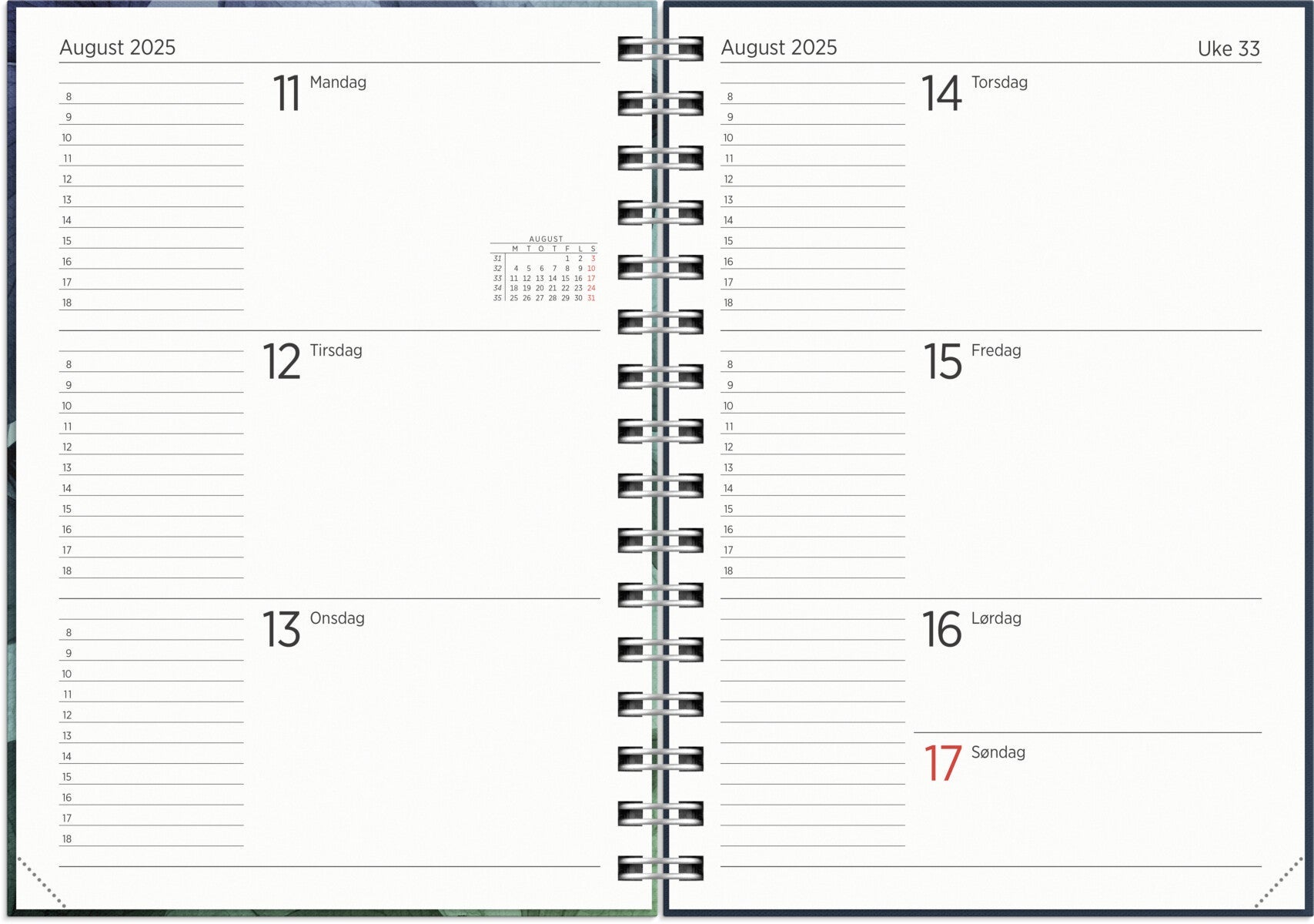 Ukekalender Grieg Leo Blomst 2025 A5