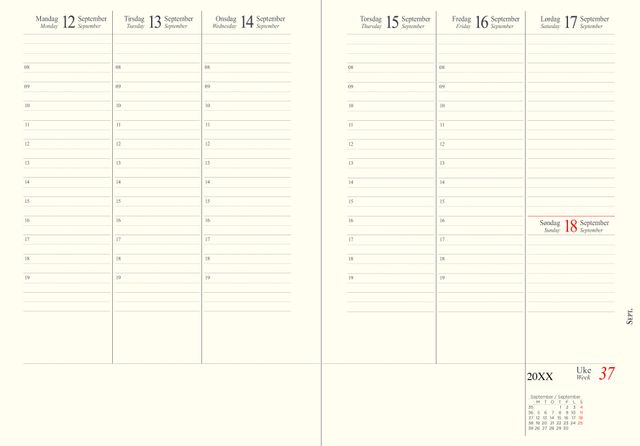 Kalender 2023 Sjef A5 Rosa