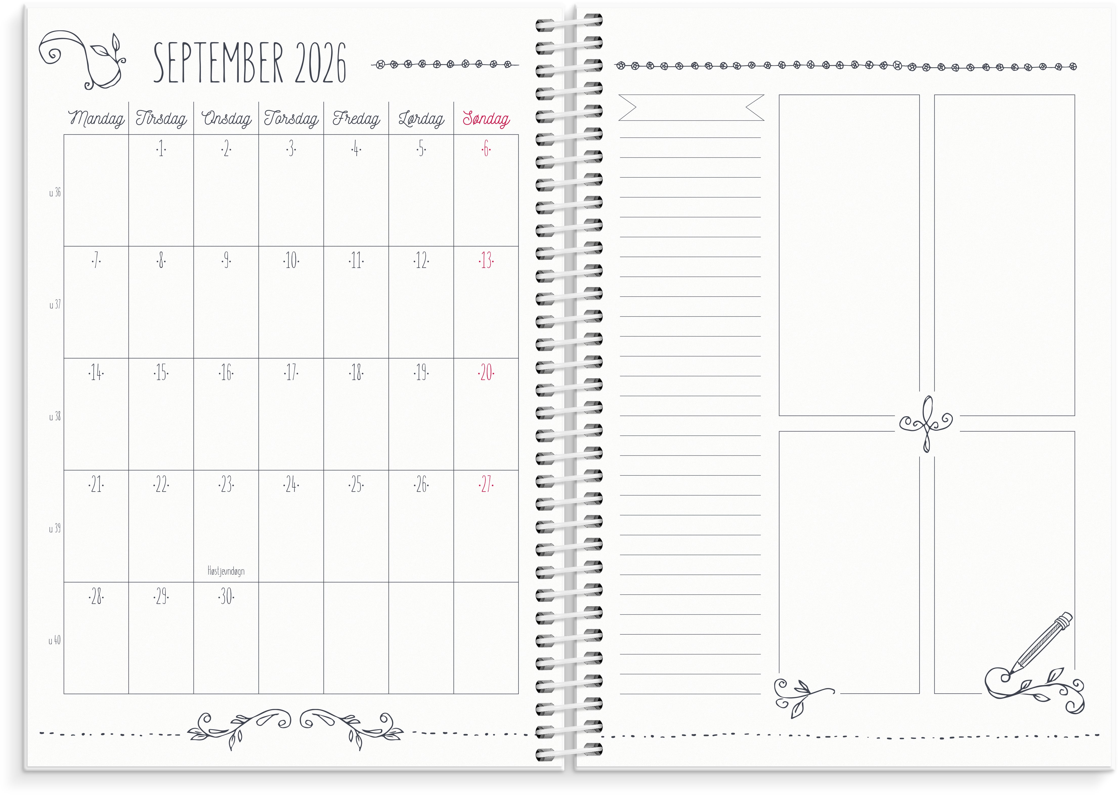 Ukekalender Grieg Doodle A5 26/27