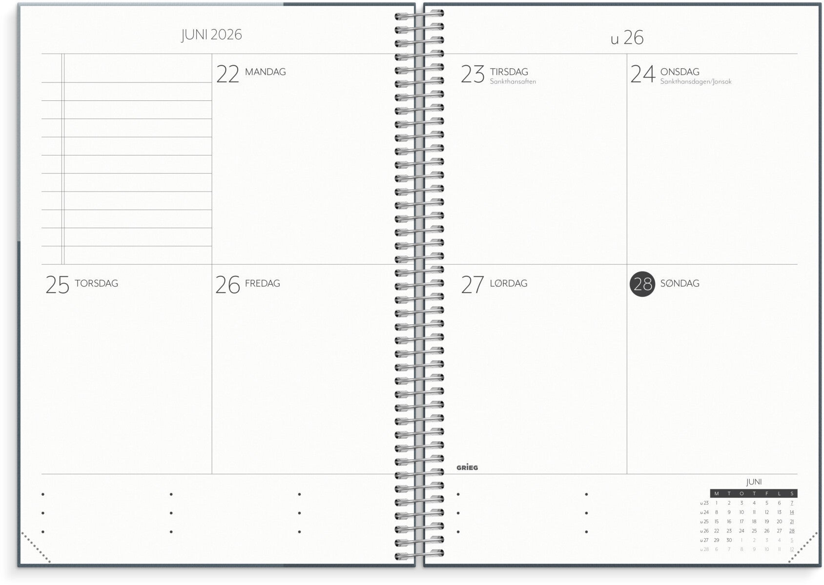 Kalender Grieg A5 Student Planner 25/26