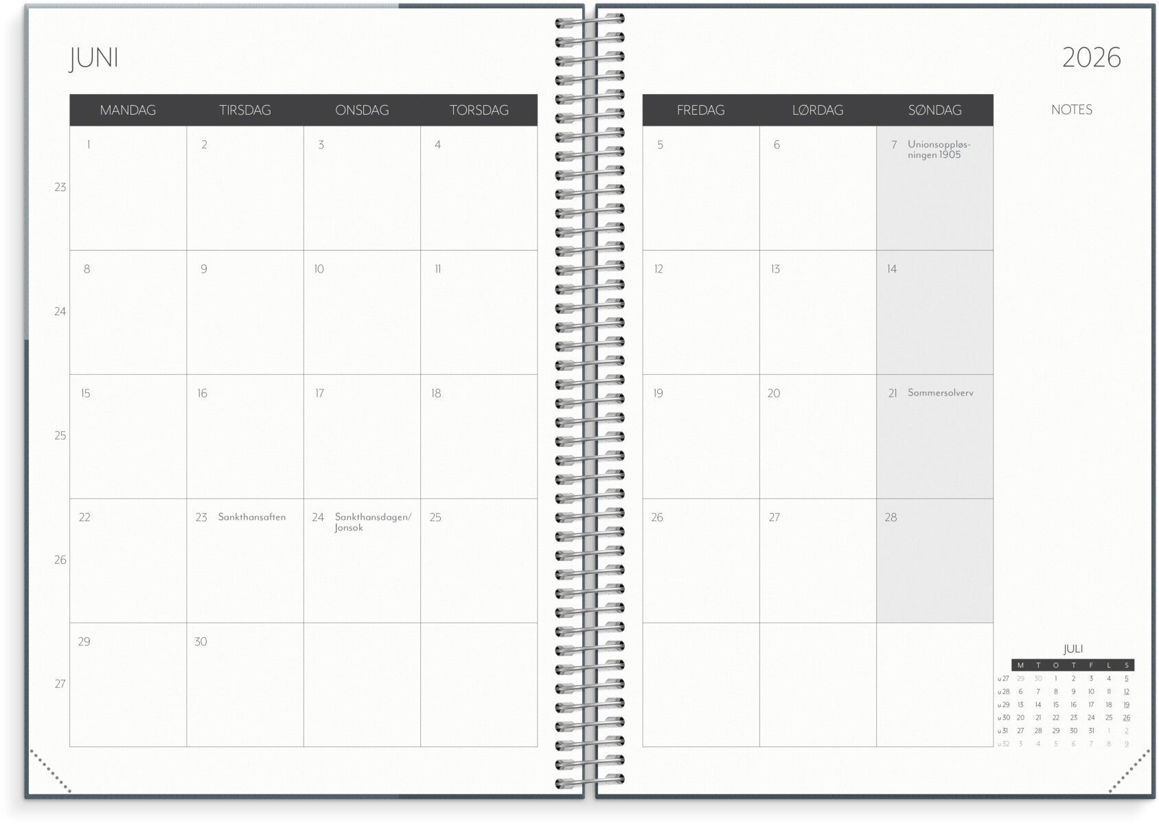 Kalender Grieg A5 Student Planner 25/26