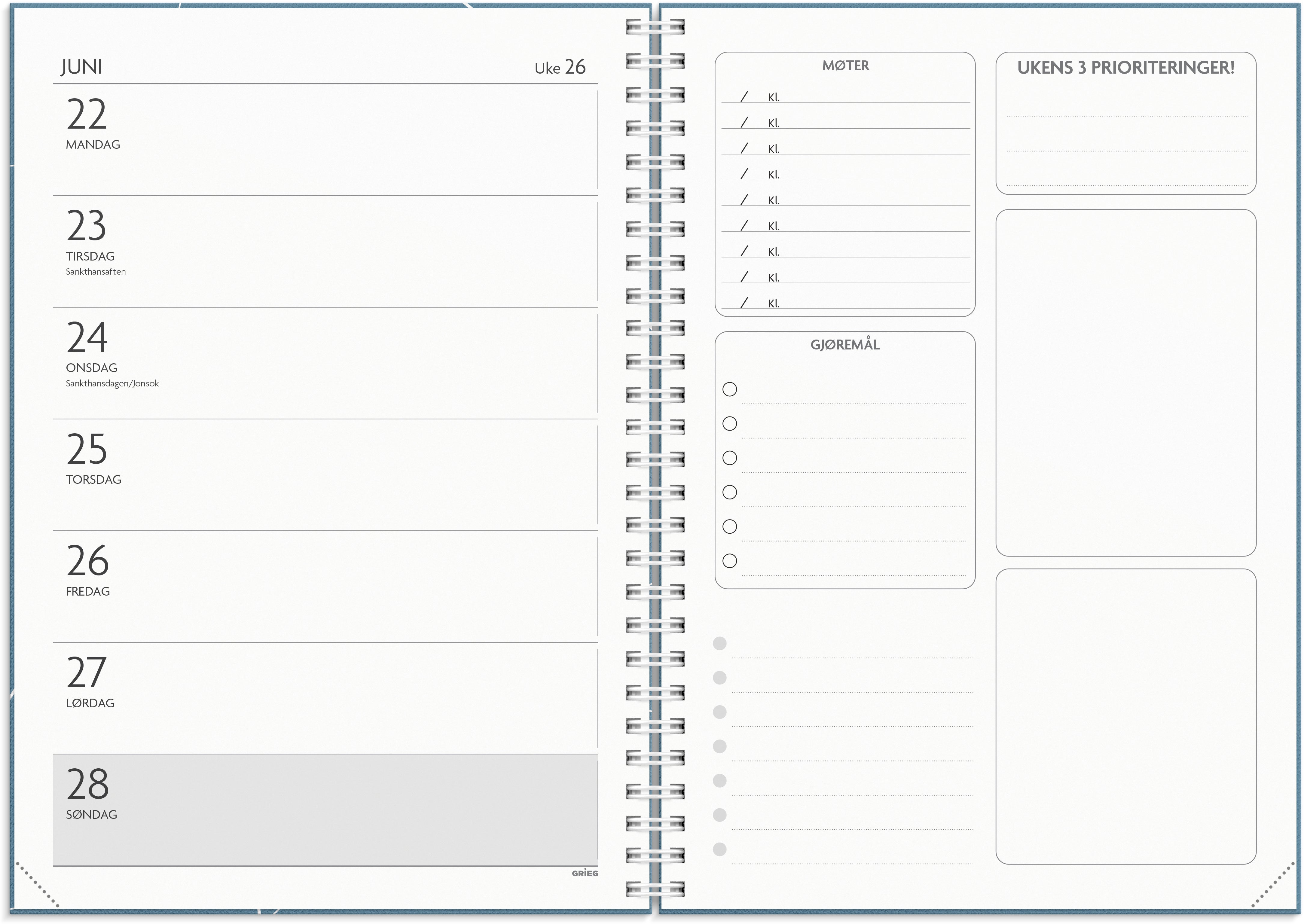 Ukekalender Grieg Få Det Gjort A5 26/27