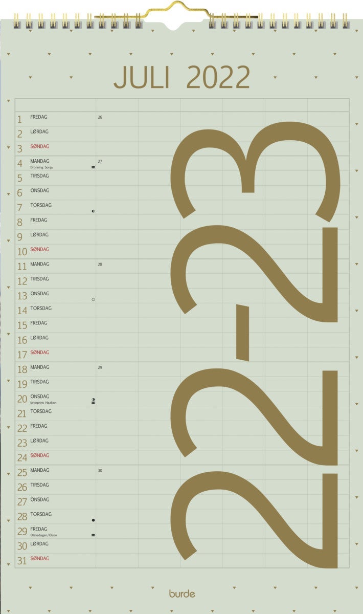 Veggkalender Grieg 22/23 Color