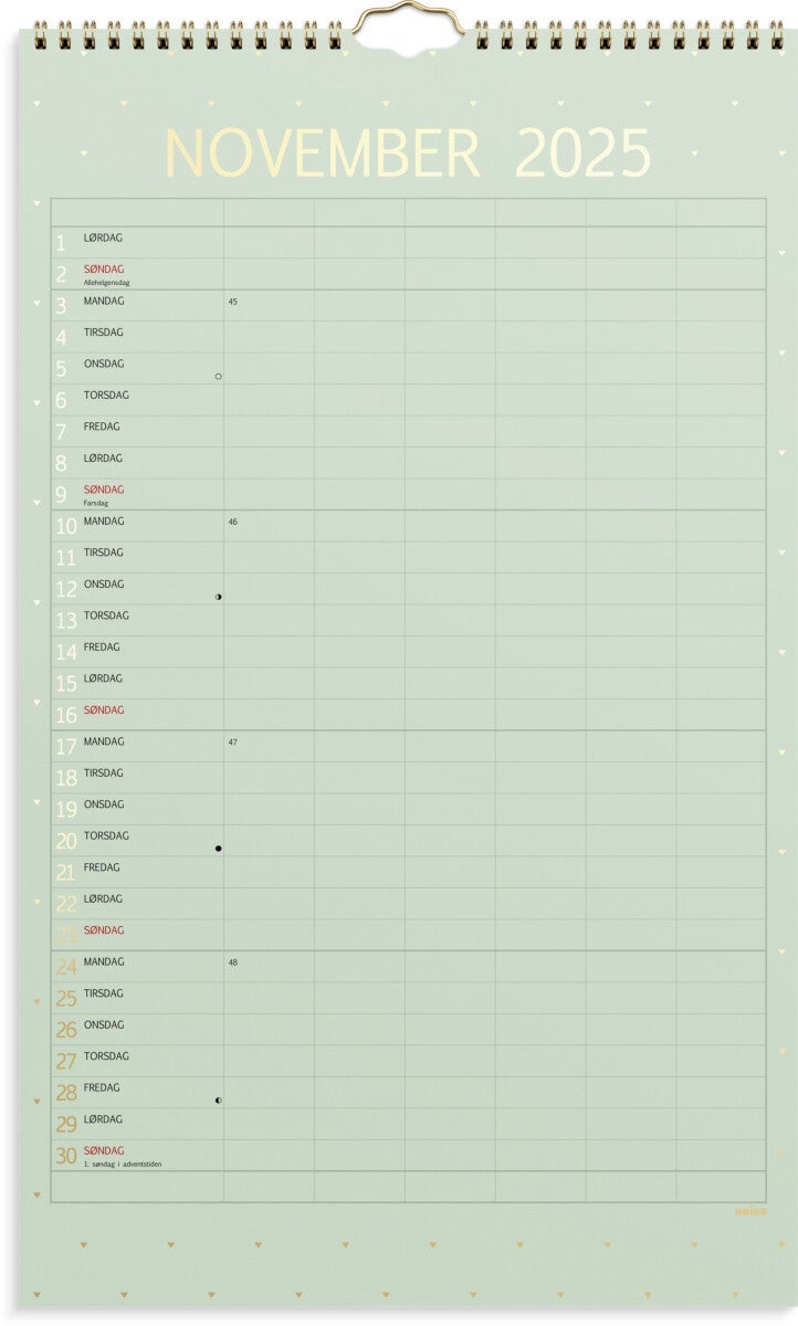 Familiekalender Grieg Color 25/26