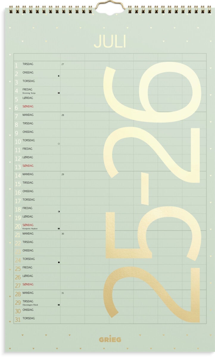 Familiekalender Grieg Color 25/26