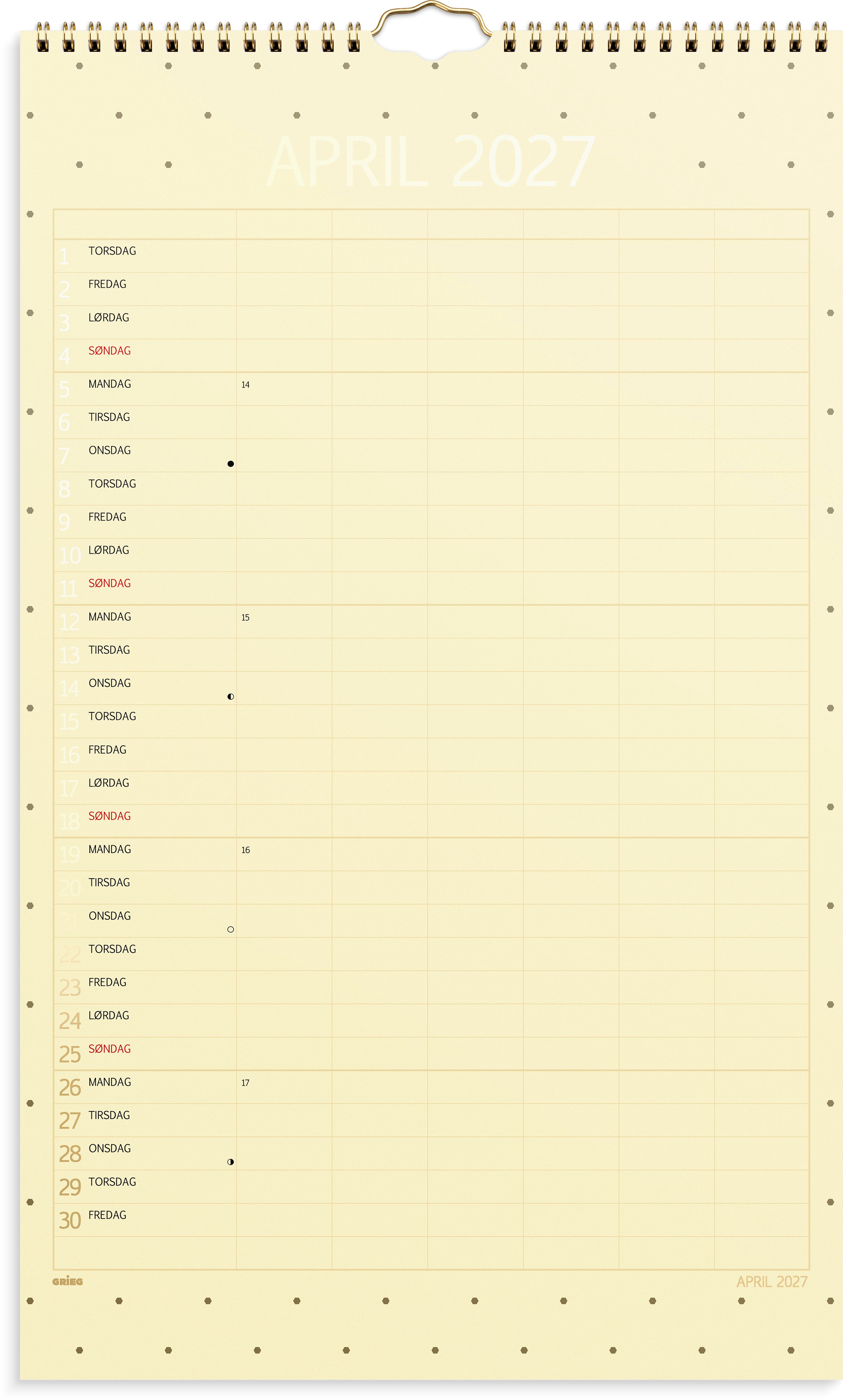 Familiekalender Grieg Color 26/27