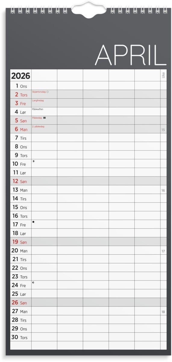 Veggkalender Grieg Hvem gjør hva 25/26