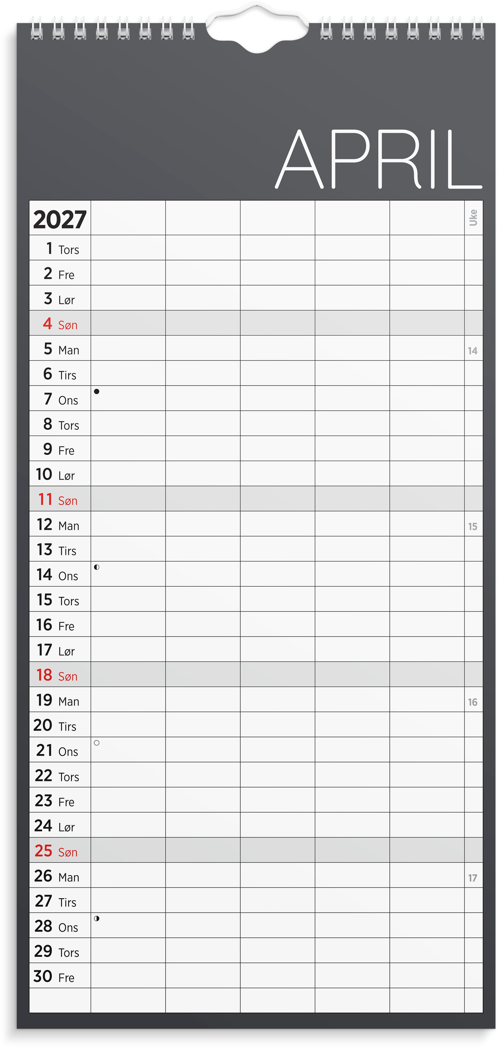 Veggkalender Grieg Hvem gjør hva 26/27