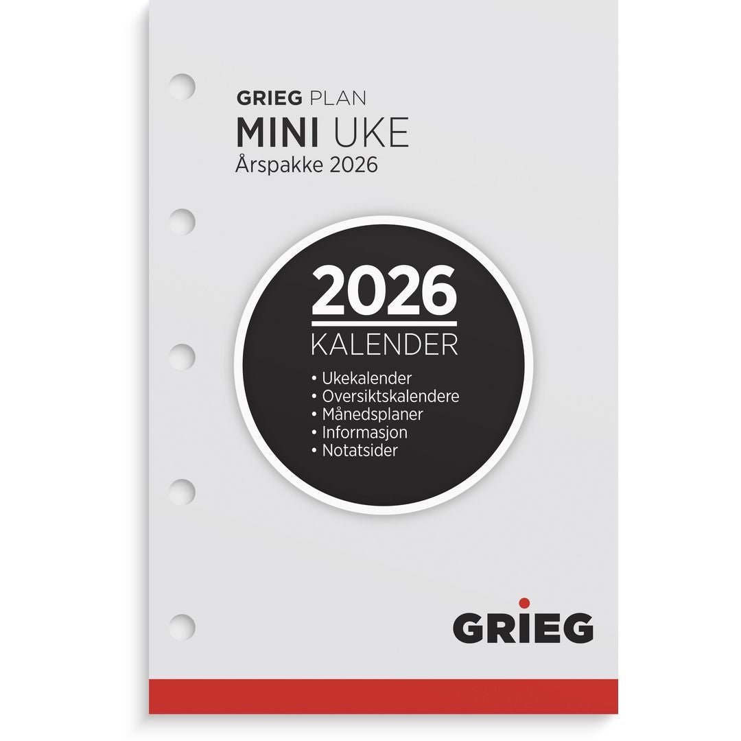 Årspakke Grieg Mini 2026 uke