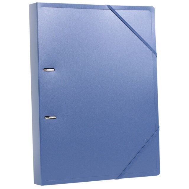 Ringperm Metallic PP 2R A4 blå