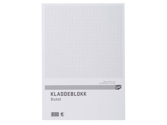 Kladdeblokk A3 Emo ruter 100bl 70g