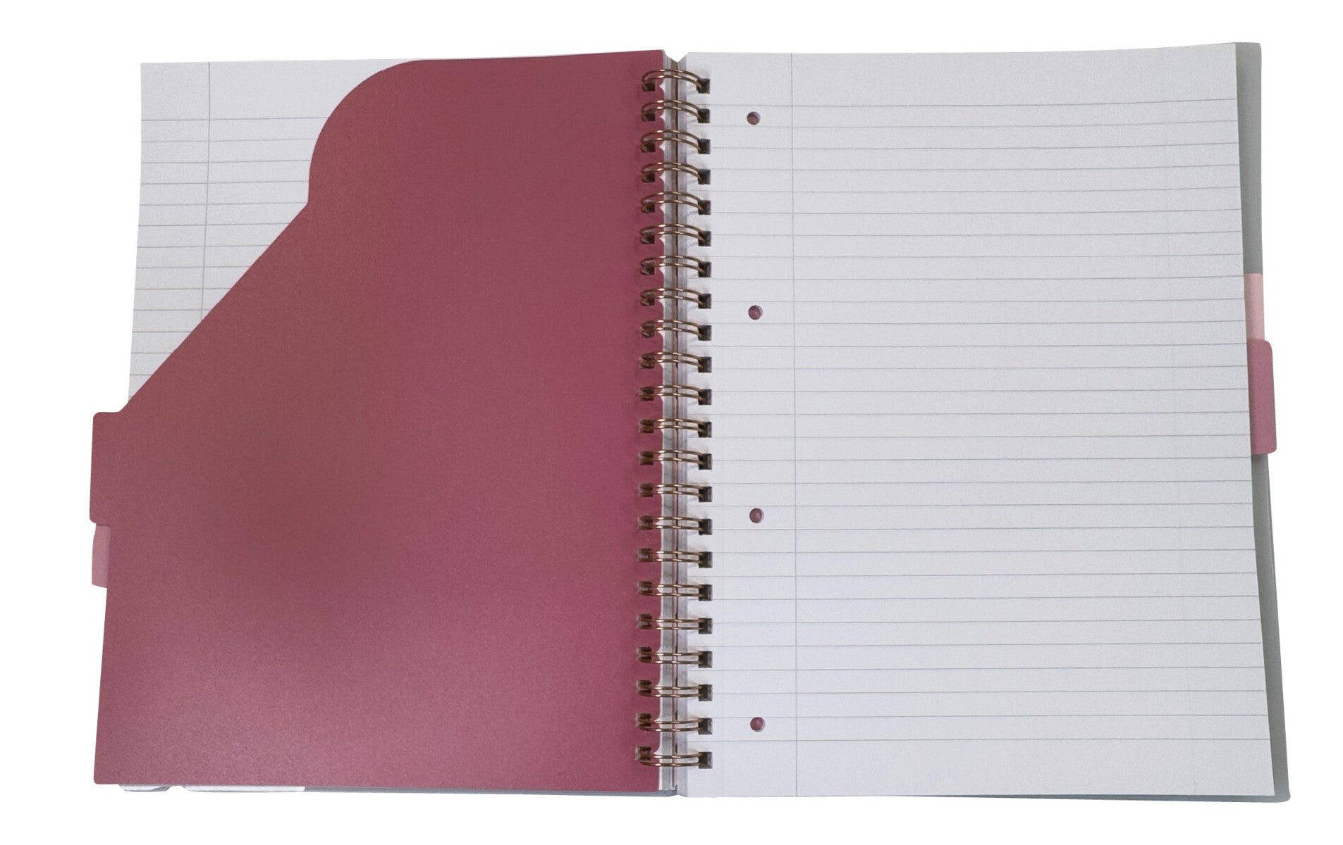 Notatbok med 5 skilleark Norli A4 rosa 300 sider