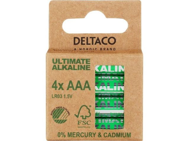 Batteri Deltaco Alkaline AAA/LR03 (4)
