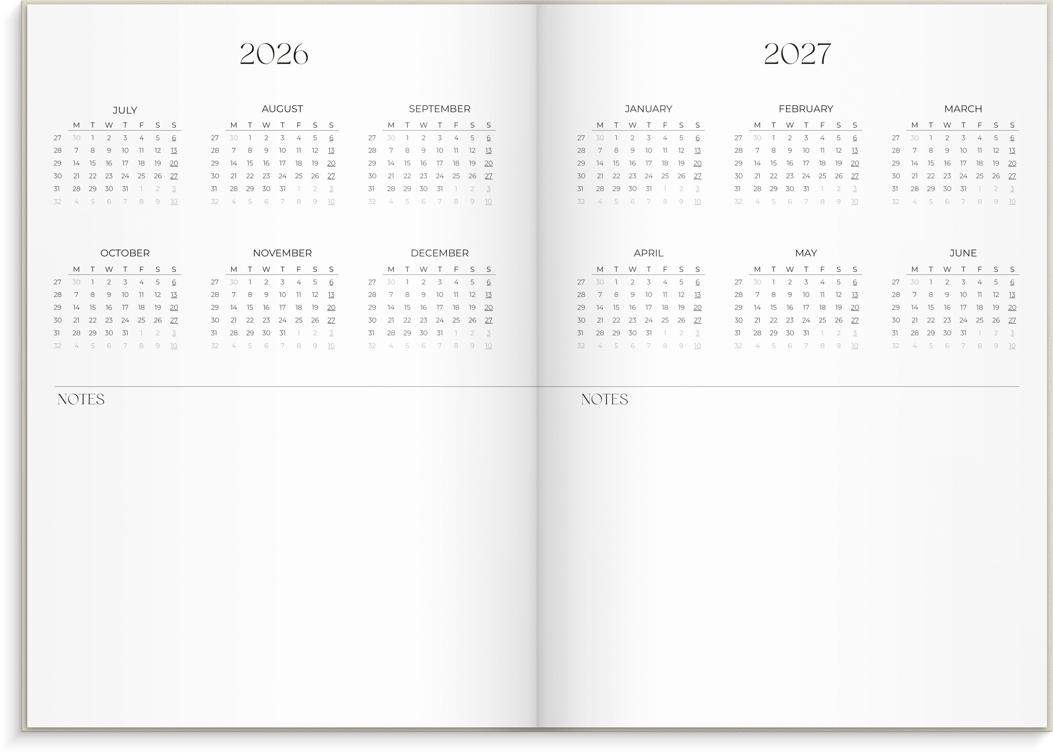 Kalender Burde Student Planner A5 26/27