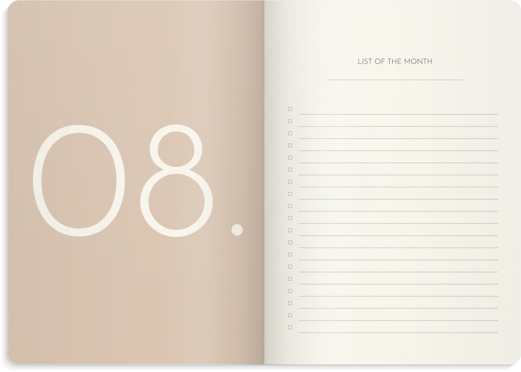 Kalender Burde Deluxe A5 Week Planner Cognac