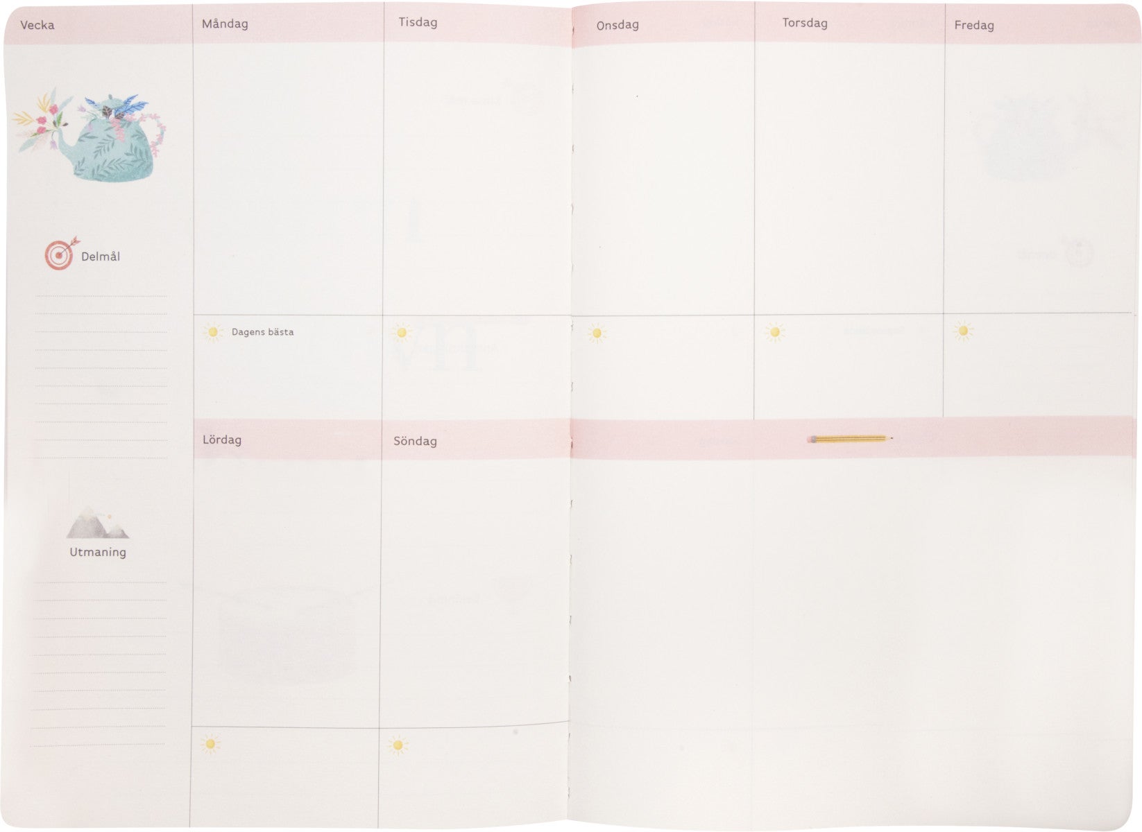 Kalender Udatert Grieg Dream & Do C5 Ukeplanlegger - Blå