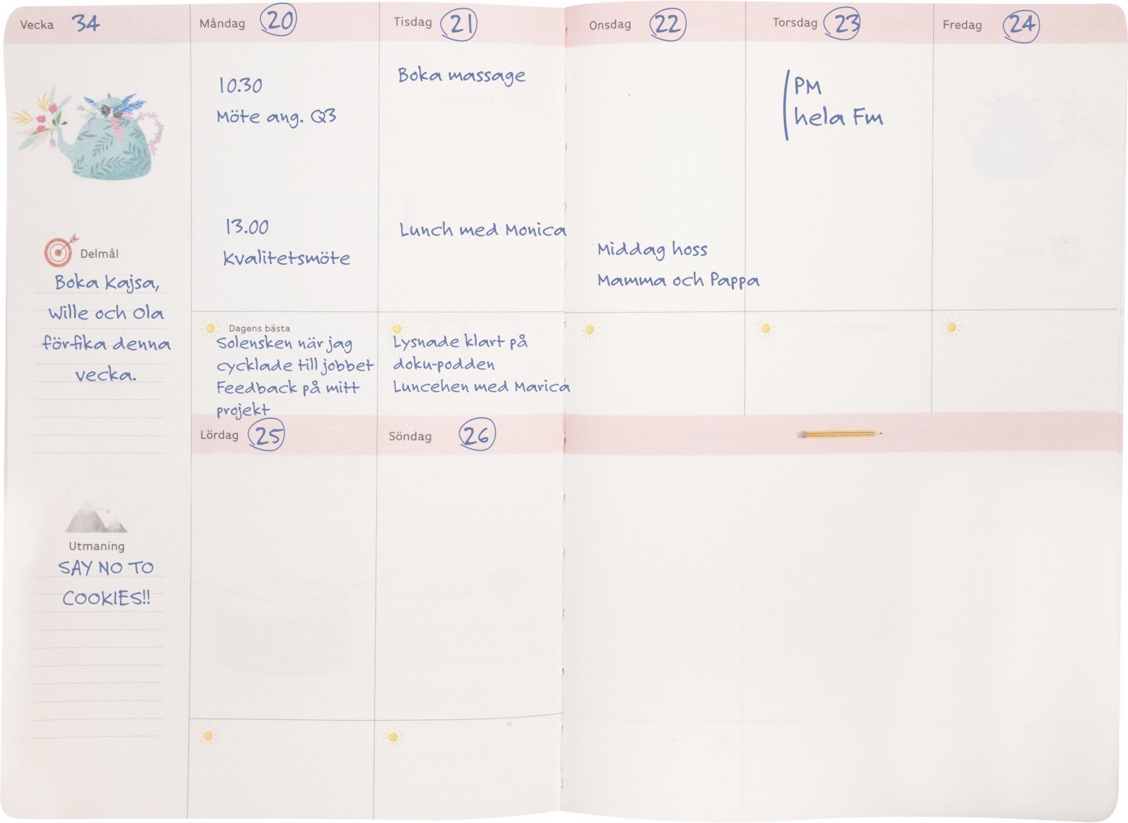 Kalender Udatert Grieg Dream & Do C5 Ukeplanlegger