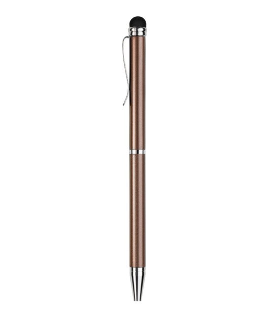 Kulepenn Burde m/stylus metallic brun