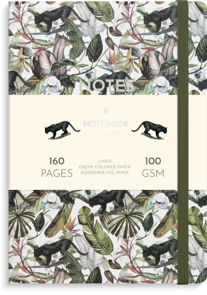 Notatbok Burde Deluxe A5 linjert Panther